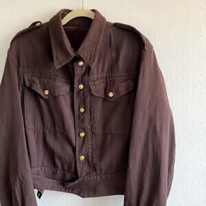 John Peck & Co LTD plum wine vintage military jacket